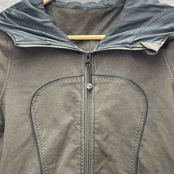 Lululemon Womens Olive Green Zip up Hoodie Size 6 - Picture 2 of 14
